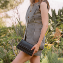 Black Leather Mini Crossbody Bag