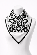 Small Square Designer Scarf FLEUR DE LIS #001