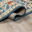 Neola Navy Damask Area Rug