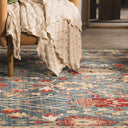 Neola Navy Damask Area Rug