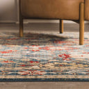 Neola Navy Damask Area Rug