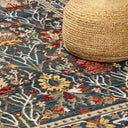 Neola Navy Damask Area Rug
