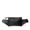 Black Leather Crossbody Belt Bag
