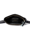 Black Leather Crossbody Belt Bag