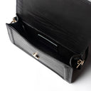 Black Leather Mini Crossbody Bag