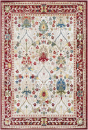 Neola Red Damask Area Rug