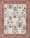 Neola Red Damask Area Rug